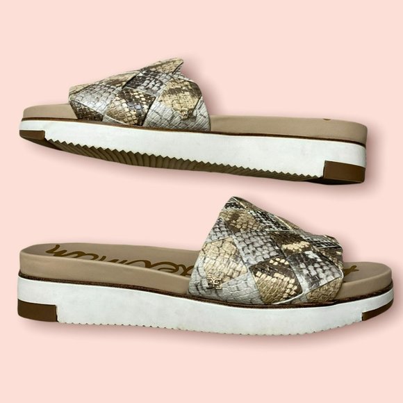 Sam Edelman Snake Print Sandals - Brown and Tan - Picture 3 of 4